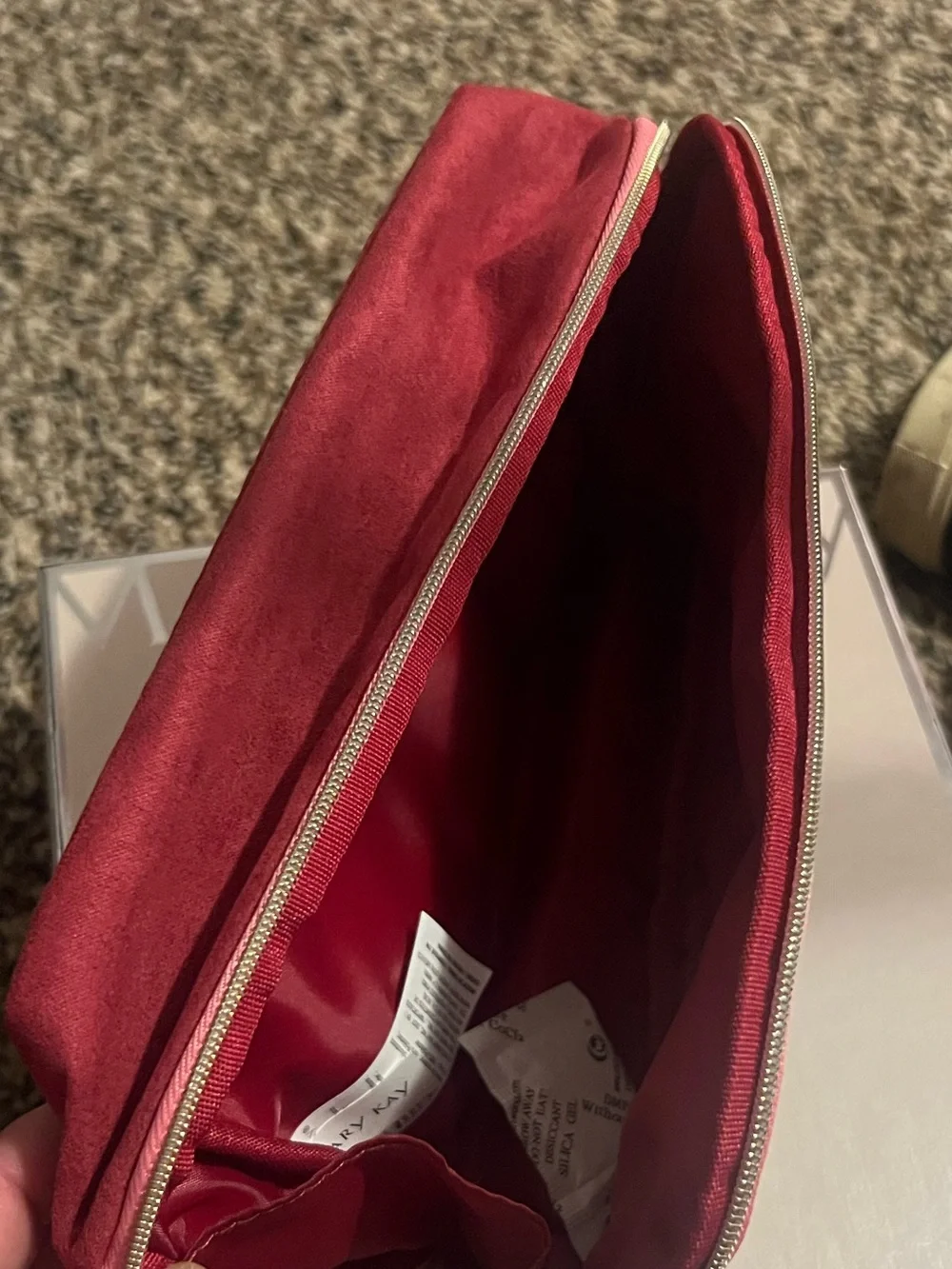 Mary Kay Limited Edition Pink & Burgundy Cosmetic Makeup Bag